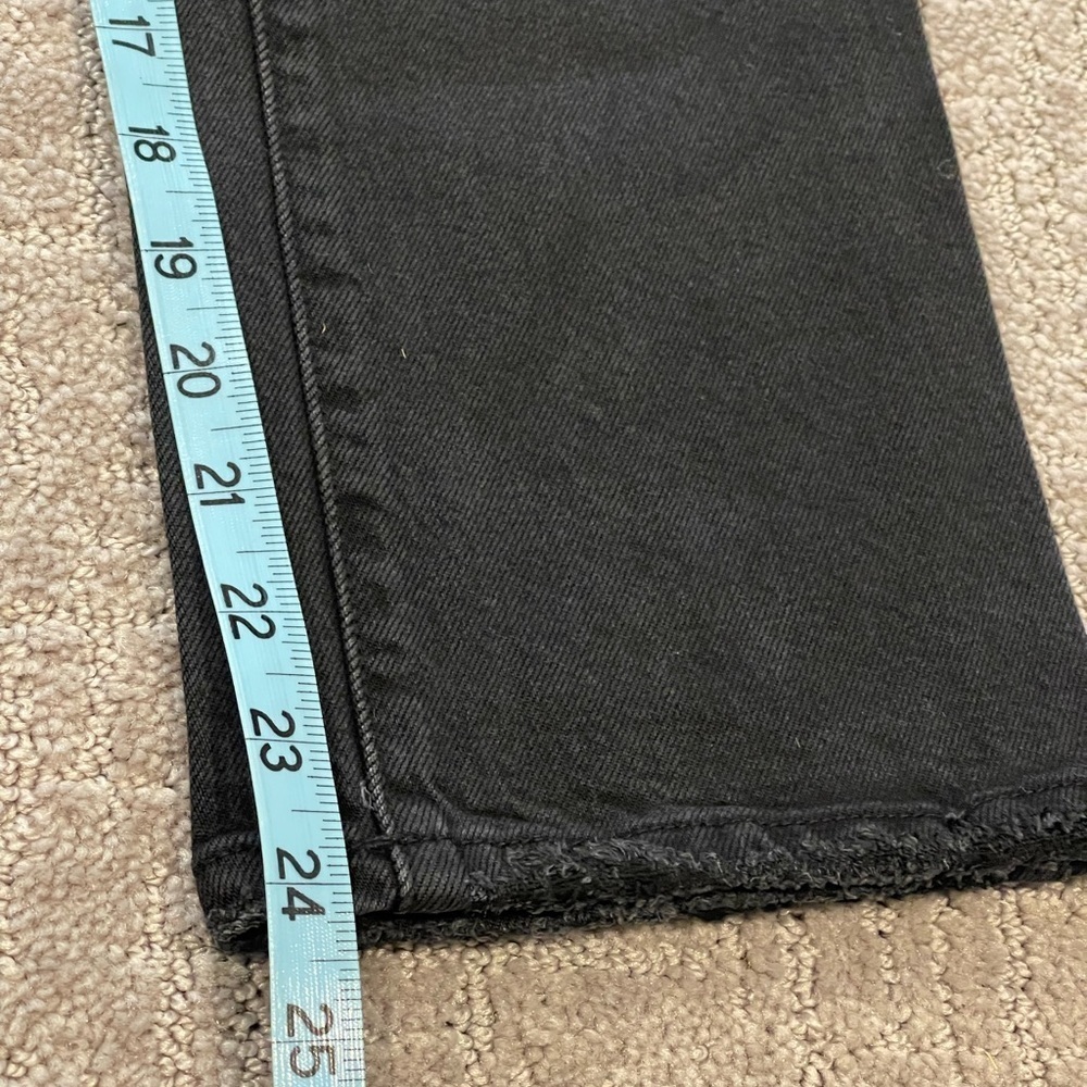 Good American Soft Tech Black Straight Leg Jeans, Good Petite Size 0, Mid-Rise - Picture 9 of 16